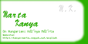 marta kanya business card